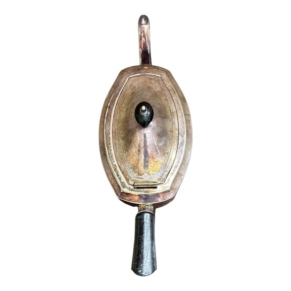 PAUL REVERE TEAPOT ART DECO STYLE FLOWERS LEAVES HOME OFFICE TEA POT SILVERPLATE - Picture 4 of 7